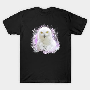 Owl Bird Animal Wildlife Forest Nature Watercolor T-Shirt